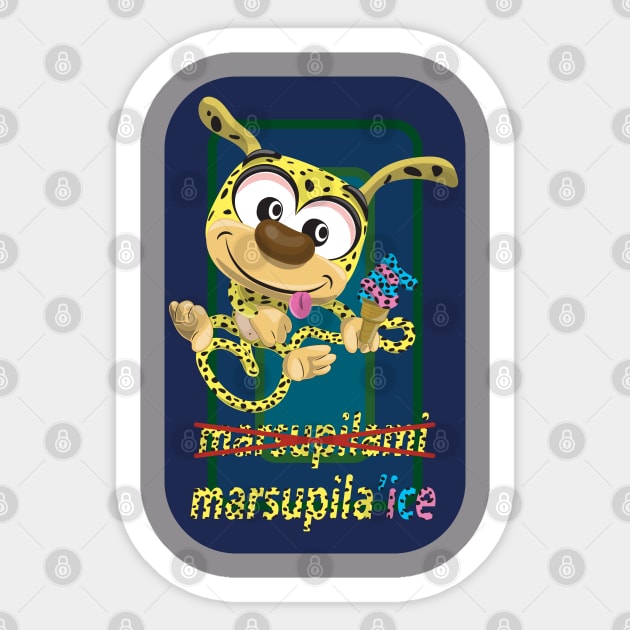 Marsupilami no it's marsupilaice Sticker by tepy 